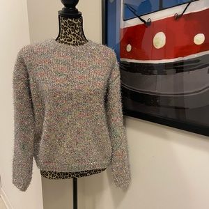 Topshop sweater with metallic thread